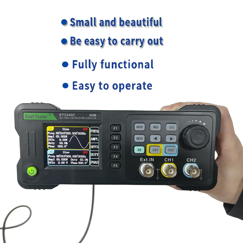 Dual Channel Arbitrary Waveform Function Generator 60Mhz - East Tester ET33C 20 MHz 40