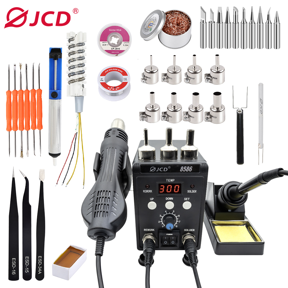 JCD 2-in-1 Lötstation 8586 mit – Smd Rework Station Hot Air Soldering 2 In 1 Bewertung und Preis